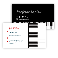 model gratuit carti vizita muzica profesor pian